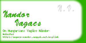 nandor vagacs business card
